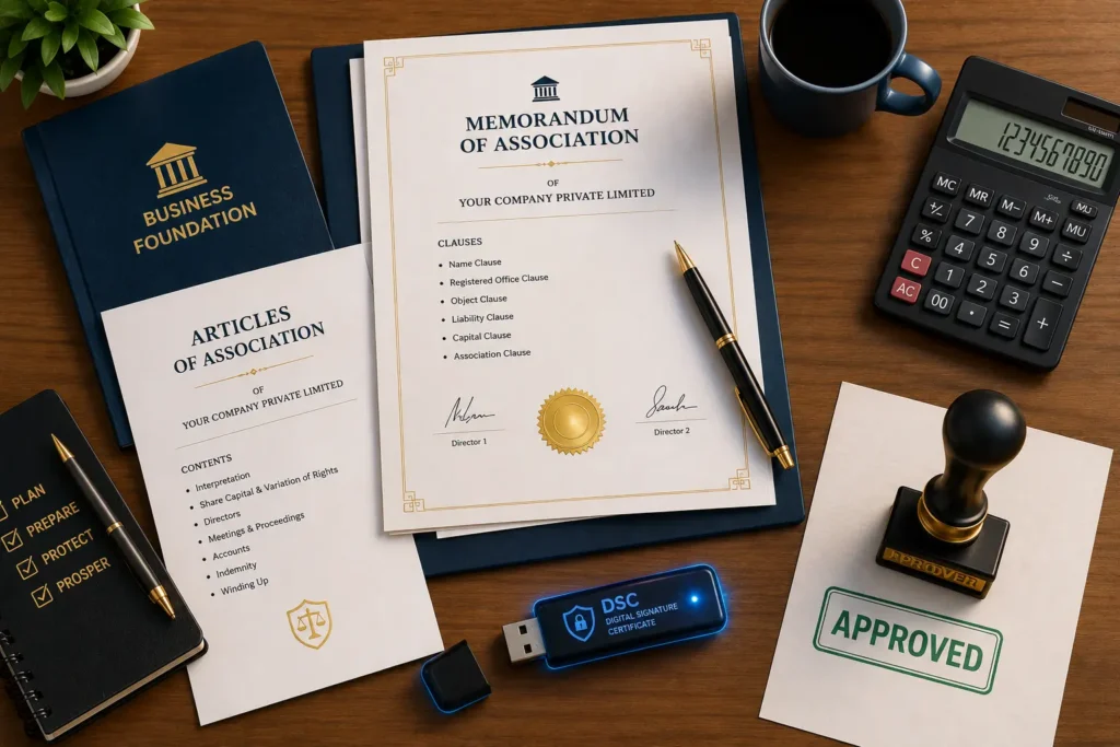Completing the legal paperwork and compliance forms for an LLP company registration in India.