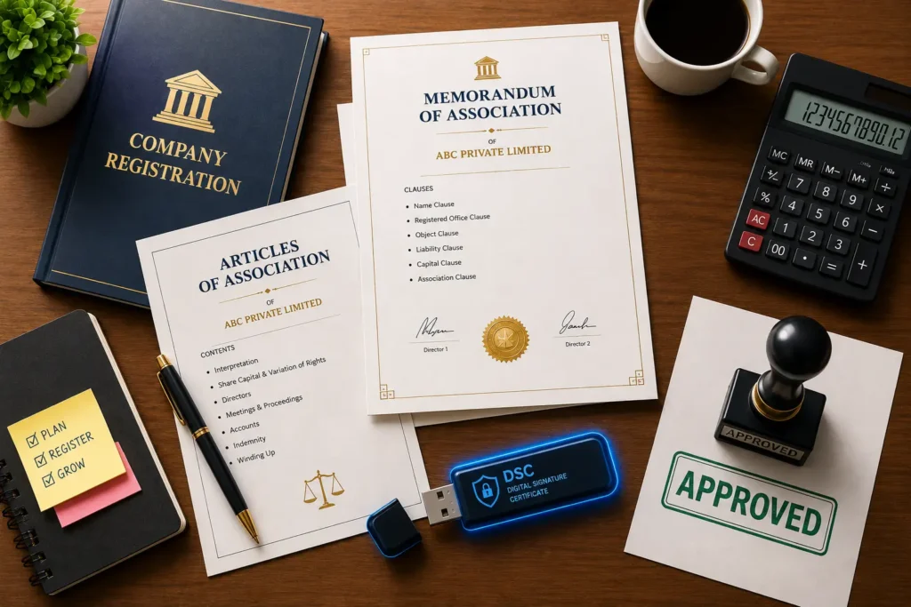Completing the legal paperwork and compliance forms for the trademark registration process in India.
